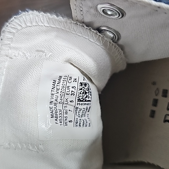 Converse Chuck Taylor All Star OX Double Tongue Low Navy Blue Men's 5 Women's 7 - Picture 8 of 8